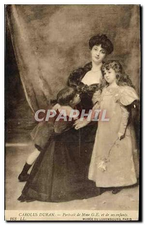 Imagen del vendedor de Carte Postale Ancienne Carolus Duran Partrait de Mme GE et de ses enfants Musee du Luxembourg a la venta por CPAPHIL