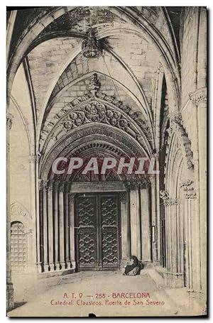 Imagen del vendedor de Carte Postale Ancienne Barcelona Catedral Claustors Puerta de San Severo a la venta por CPAPHIL