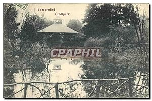 Carte Postale Ancienne Saargemund Stadtpark