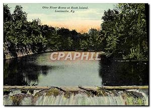 Carte Postale Ancienne Ohio River Scene at Rock Island Louisville