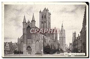 Carte Postale Ancienne Gand Eglise Saint Nicolas