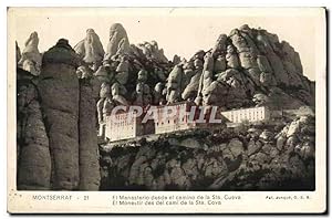 Seller image for Carte Postale Ancienne Montserrat El Monestir des del cami de la Sta Cueva for sale by CPAPHIL