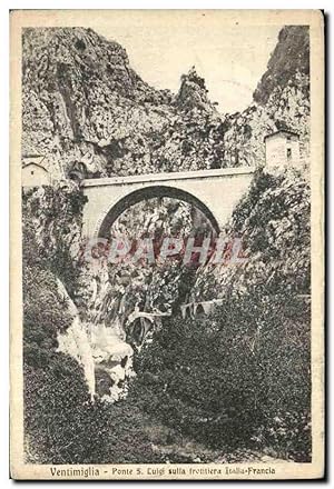 Image du vendeur pour Carte Postale Ancienne Ventimiglia Ponte Sulla Frontiera Italia Francia mis en vente par CPAPHIL