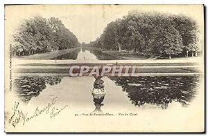 Carte Postale Ancienne Fontainebleau vue du Canal