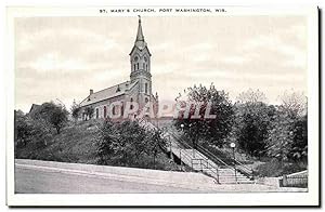 Carte Postale Ancienne St Mary's Church Port Washington