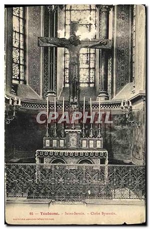 Carte Postale Ancienne Toulouse Saint Sernin Christ Bysantin