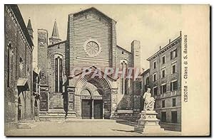 Bild des Verkufers fr Carte Postale Ancienne Verona Chiesa di S Anastasia zum Verkauf von CPAPHIL