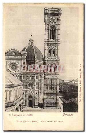 Bild des Verkufers fr Carte Postale Ancienne Firenze Campamle di Giotto zum Verkauf von CPAPHIL