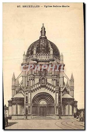 Bild des Verkufers fr Carte Postale Ancienne Bruxelles Eglise Sainte Marie zum Verkauf von CPAPHIL