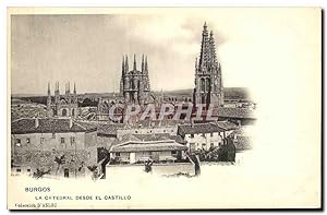 Carte Postale Ancienne Burgos La Catedral Desde El Castillo