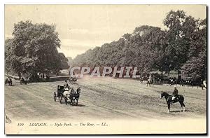 Seller image for Carte Postale Ancienne Hyde Park The Row London for sale by CPAPHIL