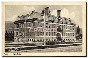 Carte Postale Ancienne Public School Vernon