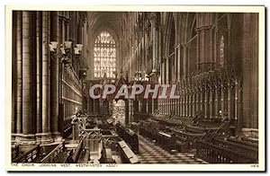 Imagen del vendedor de Carte Postale Ancienne The Choir Looking West Westminster Abbey london a la venta por CPAPHIL