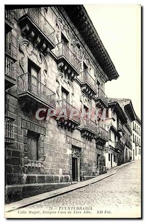 Seller image for Carte Postale Ancienne Fuenterrabia Calle Mayor Antigna Casa de Tora Alta for sale by CPAPHIL