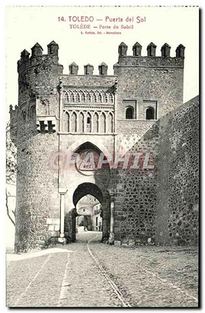 Carte Postale Ancienne Toledo Puerta del Sol