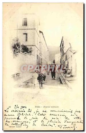 Carte Postale Ancienne Blida Hopital Militaire Militaria