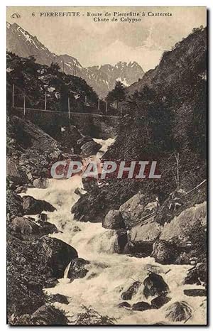 Bild des Verkufers fr Carte Postale Ancienne Pierrefitte Route de Pierrefitte a Cauterets Chute de Calypso zum Verkauf von CPAPHIL