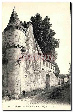 Bild des Verkufers fr Carte Postale Ancienne Chinon Vieille Maison Rue Buffon zum Verkauf von CPAPHIL