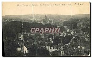 Imagen del vendedor de Carte Postale Ancienne Tours a Vol D'Oiseau La prfecture et le Nouvel Htel Ville a la venta por CPAPHIL