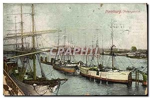 Carte Postale Ancienne Hambourg Hafenpartie Bateaux