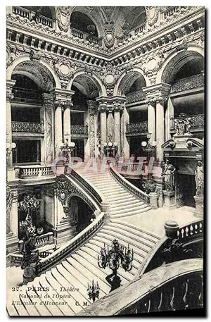 Carte Postale Ancienne Paris Théâtre National de L'Opera L'Escalier d'Honneur