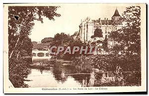 Carte Postale Ancienne Châteaudun Les Bords du Loir Le Château