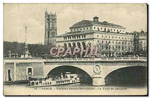 Immagine del venditore per Carte Postale Ancienne Paris Thtre Sarah Bernhardt La Tour St Jacques venduto da CPAPHIL