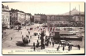 Carte Postale Ancienne Marseille Le Quai des Belges et Notre Dame de la Garde