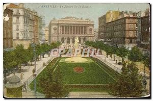 Carte Postale Ancienne Marseille Le Square de la Bourse