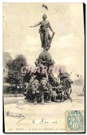 Immagine del venditore per Carte Postale Ancienne Paris La Statue de la Republique Lions venduto da CPAPHIL