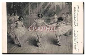 Bild des Verkufers fr Carte Postale Ancienne Fantaisie Femme Salon 1914 Preparation de reverence Danse Paul Mesples zum Verkauf von CPAPHIL