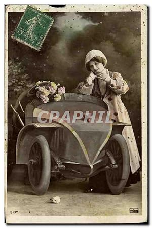 Image du vendeur pour Carte Postale Ancienne Fantaisie Femme Automobile mis en vente par CPAPHIL