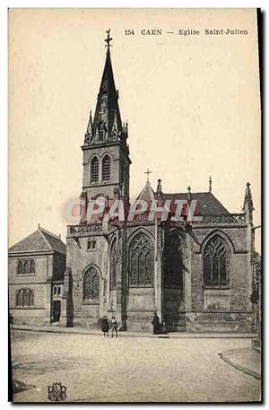 Bild des Verkufers fr Carte Postale Ancienne Caen L'Eglise Saint Julien zum Verkauf von CPAPHIL