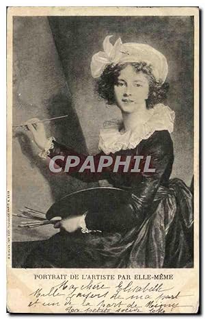 Image du vendeur pour Carte Postale Ancienne Fantaisie Femme Portrait de l'artiste par elle meme mis en vente par CPAPHIL