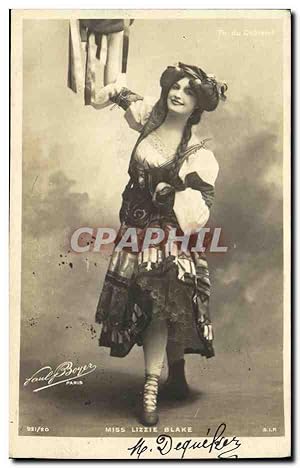 Seller image for Carte Postale Ancienne Fantaisie Femme Miss Lizzie Blake for sale by CPAPHIL