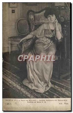 Image du vendeur pour Carte Postale Ancienne Fantaisie Femme Henri de Nolhac Portrait de Mme HB mis en vente par CPAPHIL