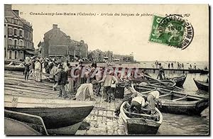 Carte Postale Ancienne Grandcamp les Bains Arrivee des barques de pecheurs TOP