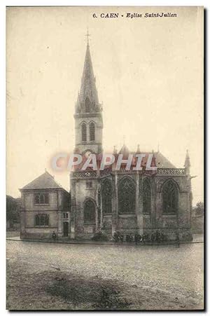 Bild des Verkufers fr Carte Postale Ancienne Caen L'Eglise Saint Julien zum Verkauf von CPAPHIL