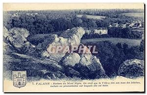 Bild des Verkufers fr Carte Postale Ancienne Falaise Rochers du Mont Myra zum Verkauf von CPAPHIL