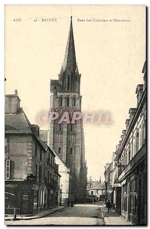 Seller image for Carte Postale Ancienne Bayeux Rue des Cuisiniere et Bienvenue for sale by CPAPHIL