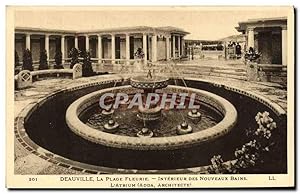Seller image for Carte Postale Ancienne Deauville Plage Fleurie Intrieur des Nouveaux Bains L'atrium for sale by CPAPHIL