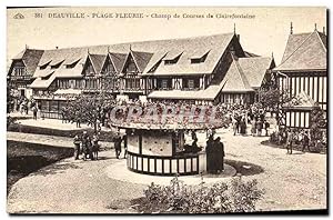 Image du vendeur pour Carte Postale Ancienne Deauville la Plage Fleurie Champ de Courses de Clairefontaine Hippisme Chevaux mis en vente par CPAPHIL