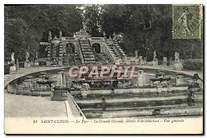 Seller image for Carte Postale Ancienne Parc de Saint Cloud Le Parc La Grande Cascade Details d'Architecture vue gnrale for sale by CPAPHIL