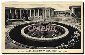 Seller image for Carte Postale Ancienne Deauville Plage Fleurie Intrieur des Nouveaux Bains L'atrium for sale by CPAPHIL