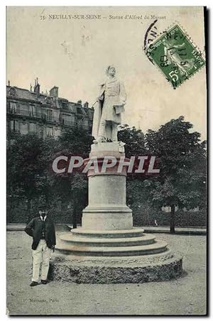 Seller image for Carte Postale Ancienne Neuilly Sur Seine Statue d'Alfred de Musset for sale by CPAPHIL