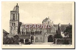 Bild des Verkufers fr Carte Postale Ancienne Dol de Bretagne La Cathdrale cote Sud zum Verkauf von CPAPHIL