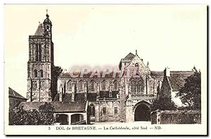 Bild des Verkufers fr Carte Postale Ancienne Dol de Bretagne La Cathdrale cote Sud zum Verkauf von CPAPHIL