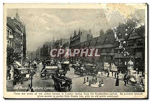 Bild des Verkufers fr Carte Postale Ancienne London Old Houses Holborn zum Verkauf von CPAPHIL
