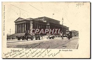 Carte Postale Ancienne Liverpool St George's Hall