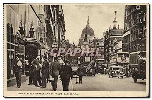 Carte Postale Ancienne London Fleet Street and St paul's Cathedral